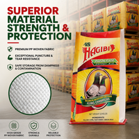 Sac d'emballage en polypropylène tissé PP de 25 kg et 50 kg pour aliments pour animaux, imprimé sur mesure, sac vide pour aliments pour pigeons et volailles