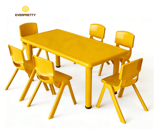 Meubles scolaires personnalisés, design moderne en plastique coloré, table et chaise en plastique vert pour enfants, pour la <span class=keywords><strong>maternelle</strong></span> et la <span class=keywords><strong>maternelle</strong></span> préscolaire - Product Image 2