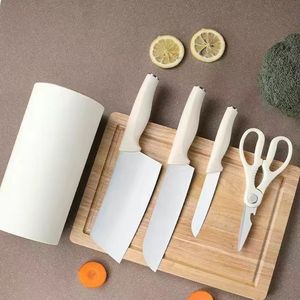 Juego de Cuchillos Yangjiang White Elephant con Cubeta de Almacenamiento, 5 Piezas, Cuchillo de Cocina, Cortador de Carne, Tijeras, Combinación para el Hogar - Product Image 3