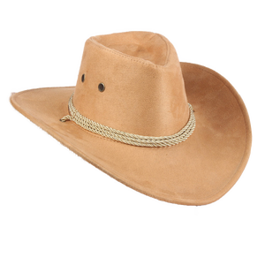 ゼロ利益 フェイクスエード カウボーイハット スエードレザー ワイドブリム アメリカン ウェスタン カウボーイ カウガールハット メキシコ ソンブレロ - Product Image 5
