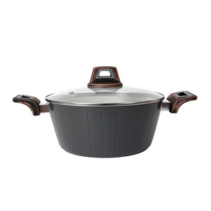 Ustensiles de cuisine en aluminium, appareils de cuisine, wok en céramique sain, marmite à soupe antiadhésive, ensemble de 13 ustensiles de cuisine, couvercle en verre, base multicouche - Product Image 4