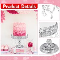Support à gâteau en acrylique blanc 3 pièces, écologique, présentoir à cupcakes, centre de table en cristal pour mariage, fête ou événement
