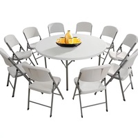 Table pliante en plastique, chaise d'extérieur pour pique-nique, barbecue, plein air, pour événements, 1 pièce