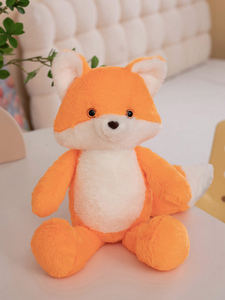 Peluche Volpe Arancione Carina, Seduta e Sdraiata, <span class=keywords><strong>Due</strong></span> Misure, Tessuto Morbido e Delicato sulla Pelle, Imbottitura in Cotone PP, Adorabile Cuscino per Dormire, Regalo Caldo e Accogliente - Product Image 4