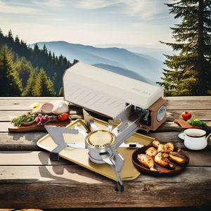 Mini poêle unique portable pour camping en plein air en acier inoxydable et fer Micro Flow Butane pliable à économie d'énergie pour cuisinière - Product Image 6