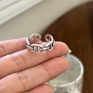 Wenchi S925 Pure <b>Silver</b> Pig <b>Nose</b> <b>Ring</b> Sweet Cool Korean INS Style Trendy Niche Design Inlay Setting Luxury Personalized Jewelry - Product Image 2