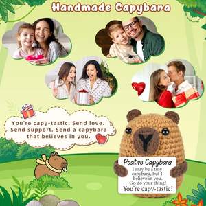 Crochet fait main Animal Capybara retour à l'école cadeaux pour lui fils adolescent émotionnel remonter le moral mignon trucs <span class=keywords><strong>choses</strong></span> cadeau <span class=keywords><strong>de</strong></span> noël - Product Image 6