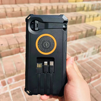 Portátil plegable al aire libre Camping Solar Phone Power Bank 20000mAh Mobile Hand Crank Display Características