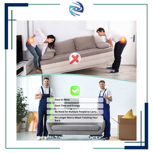 Высококачественная белая стальная тележка для мебели с утолщенными колесами и L-образным краем - Product Image 6