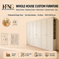 Armoire sur mesure en bois résistant à l'humidité, avec rangement intégré pour chambre à coucher, compatible OEM et ODM, pour maison moderne