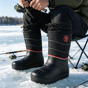 Bottes de neige légères en EVA pour hommes, imperméables, à coque monobloc, tige matelassée, chaudes, en fausse fourrure – Vente en gros directe usine - Product Image 6