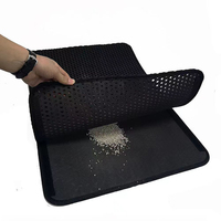 Accessoires pour chat personnalisés nid d'abeille EVA imperméable à l'eau double couche piégeage de la litière pour animaux de compagnie tapis de litière pour chat tapis propre tapis de litière pour chat