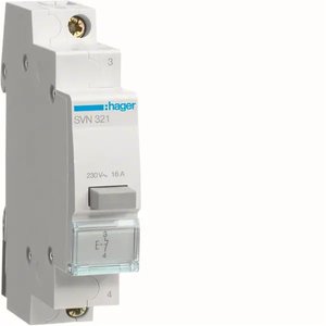SVN321 compatibile con Hagers 1 pulsante momentaneo non illuminato 16A 250V AC 1 NC 1 modulo DIN - Product Image 1