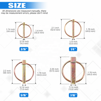 High Click Lock Pin Fastener with Carbon Steel Clip Linch & Lynch Pins Round Head Bright Finish for Carton Packing