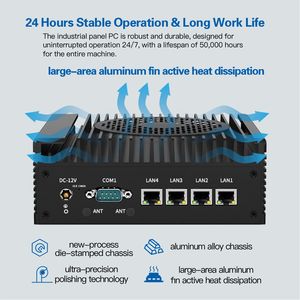 N100 4ln hd dp डेस्कटॉप पीसी 6 यूएसबी 2 कॉम 4 जी मिनी कंप्यूटर औद्योगिक औद्योगिक - Product Image 5