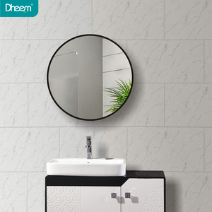 DHEEM moderne <span class=keywords><strong>ronde</strong></span> en aluminium led illuminé miroir <span class=keywords><strong>armoire</strong></span> à <span class=keywords><strong>pharmacie</strong></span> encastrée - Product Image 2