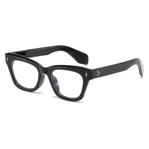 2024 Vintage kare kalın mavi ışık engelleme gözlük kadınlar ve erkekler için özel gözlük çerçeveleri