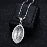 Perhiasan Hip Hop Gothic Rugby Football Pria Olahraga Liontin Fashion Custom Berlapis Emas 18k Kalung Baja Tahan Karat untuk Pria