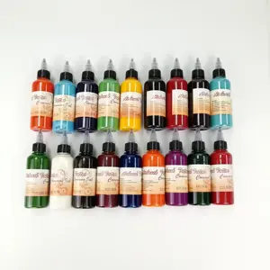 Model baru 30ml warna UV alkohol berbasis cairan warna-warni cat wajah Henna Airbrush tato