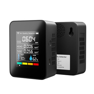 Detector de Calidad del Aire, CO2, HCHO, TVOC, Temperatura, Humedad, Pantalla OLED, WiFi, Monitor Interior, Sensor 5 en 1 - Product Image 3