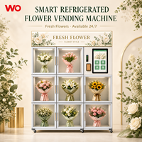 Distributeur automatique réfrigéré intelligent pour bouquets avec 8 casiers pour fleuristes, centres commerciaux, hôtels et communautés