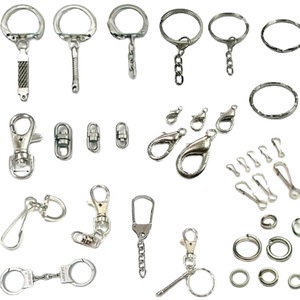 อุปกรณ์เสริมสำหรับพวงกุญแจโลหะสีเงิน/สีทอง/สีโรสโกลด์พวงกุญแจรูปตะขอสำหรับตกแต่งโซ่แบบ DIY - Product Image 1