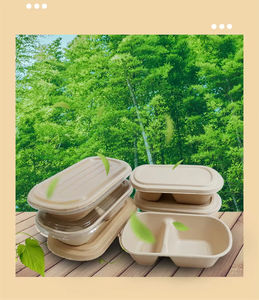 Assiettes jetables en fibre de bambou biodégradables, écologiques, résistantes à la graisse et compatibles micro-ondes, personnalisables, de 5, 6, 7, 8, 9 et 10 pouces, pour mariage - Product Image 2