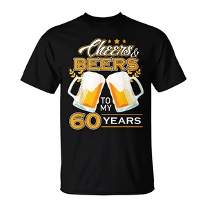 Camiseta Divertida y Festiva para Amantes de la Cerveza, Cumpleaños de 60 Años, Diseño Festivo, Camisetas Promocionales - Product Image 3