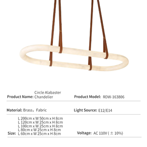 Lámpara Colgante Moderna de Latón y Alabastro, Estilo Nórdico de Lujo, para Comedor, Ovalada, Decoración Artística para Sala de Estar, Diseño de Autor - Product Image 4
