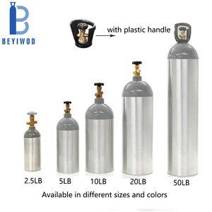 ถังอลูมิเนียมบรรจุก๊าซคาร์บอนไดออกไซด์ขนาด 20 ปอนด์ สำหรับเครื่องดื่มเบียร์โซดา พร้อมวาล์ว CGA320 - Product Image 2