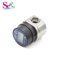 Débitmètre diesel ZJLCD-DN25 approuvé CE Débitmètre à engrenages ovales en acier inoxydable Capteur de débit de turbine à carburant Impulsion RS485 Batterie 10-30V
