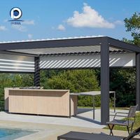 Pergola contemporaine en aluminium PRIMA, toit rétractable résistant aux intempéries pour cour de villa, pergola extérieure en aluminium