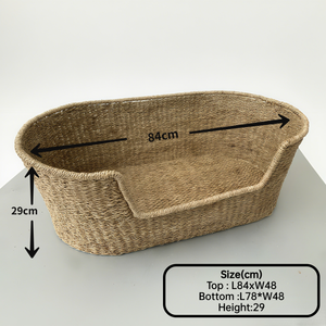 Hand gewebte Seegras Haustiere Bett körbe für Katzen Pet House Hunde bett Luxus Aufbewahrung boxen - Product Image 3
