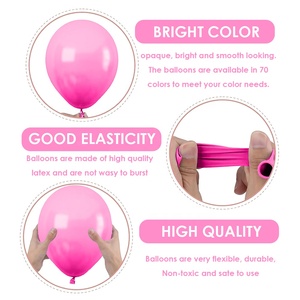 Ballons en latex colorés pour événements : Anniversaire de mariage, Citron, Orange, Vin, Magenta, Rose poudré, <span class=keywords><strong>Bleu</strong></span> poussière, Violet et Argent, à suspendre - Product Image 5