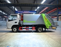 Camion compacteur de déchets hydraulique Huili Small 4x2 4m Euro 6, prix direct usine, diesel, transmission manuelle