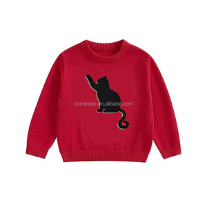 Noël wapiti chat lettre brodé motif garçon <span class=keywords><strong>pull</strong></span> tricoté enfants <span class=keywords><strong>pull</strong></span> <span class=keywords><strong>pull</strong></span> - Product Image 4