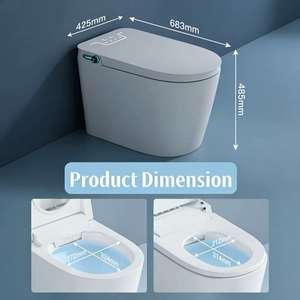 Toilette intelligente automatique à capteur pour salle de bain, avec télécommande et siège chauffant, à prix abordable - Product Image 4