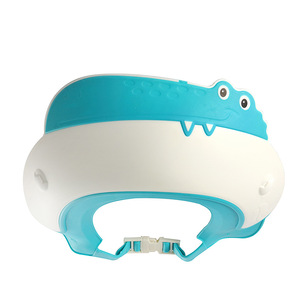 Gorro de champú para bebé, diseño de cocodrilo, protección impermeable para los oídos y los ojos, para la hora del baño de 0 a 12 meses - Product Image 4