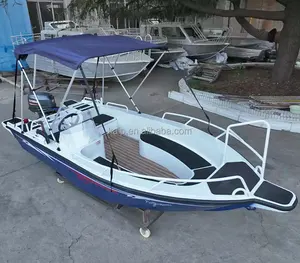 Barco inflable de arrastre de carpa pontón de aluminio grande bajo para barcos de pesca precios barco de pesca portátil de una persona con cañas