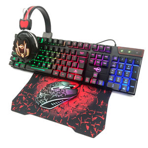 Prêt à expédier 104 touches RGB rétro-éclairé <span class=keywords><strong>clavier</strong></span> de jeu <span class=keywords><strong>souris</strong></span> casque Combo membrane fonctionnement prix de gros sur pour <span class=keywords><strong>Amazon</strong></span> - Product Image 3