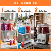Machine à slush commerciale, équipement pour thé boba, machine à glace pilée avec 2 réservoirs, distributeur de boissons pour restaurant