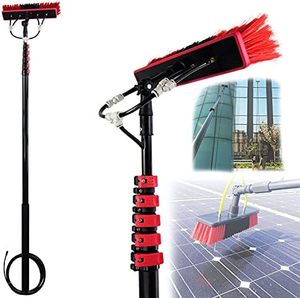 12ft đến 40ft nước ăn Kính thiên văn cực cửa sổ làm sạch cực với bàn chải cửa sổ sạch hơn Bảng điều khiển năng lượng mặt trời làm sạch bàn chải - Product Image 1