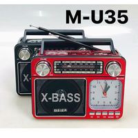 Usine Meier maison rétro lecteur MP3 sans fil M-U35BT M-U35 lampe de poche Portable USB TF AM FM SW1 SW2 4 bandes DSP Radio Quartz