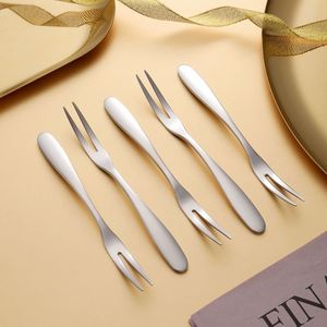 Stainless Steel <b>Forks</b> Multifunctional Tasting Appetizer Cake Dessert Salad Fruit <b>Fork</b> - Product Image 3