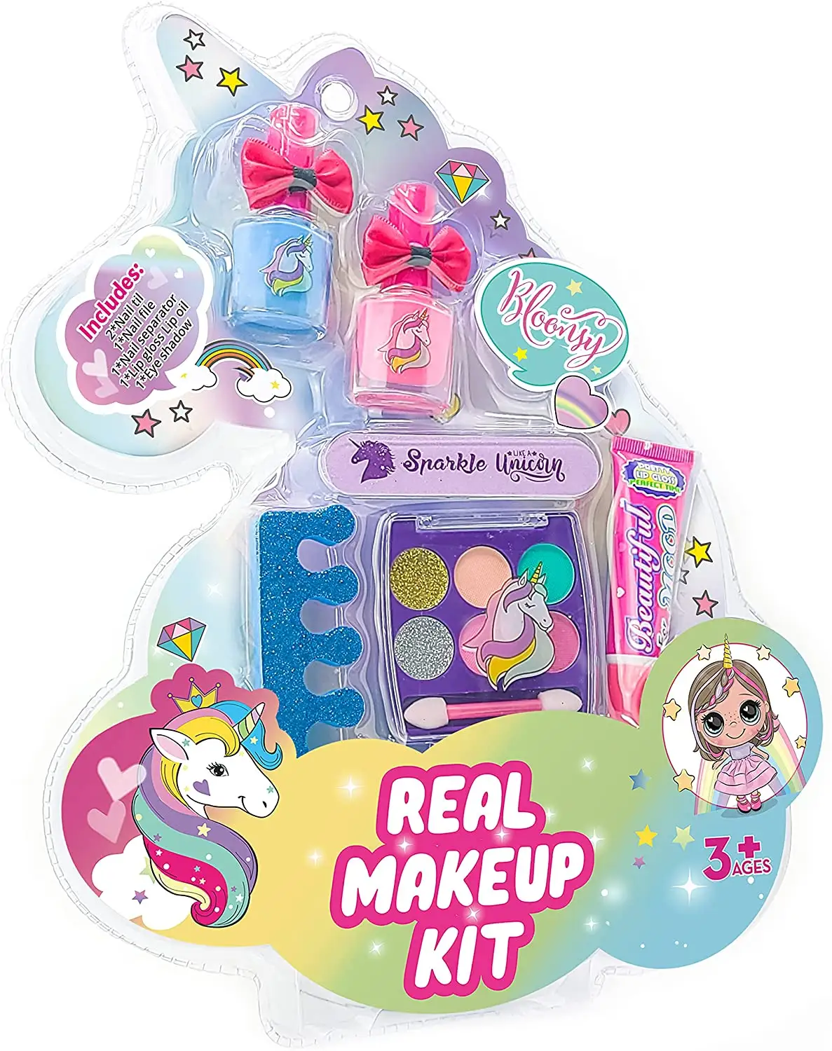 Jouets pour enfants logo personnalisé marque privée kit de beauté lavable ensembles de maquillage pour enfants cosmétiques filles