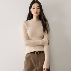 Suéteres de Cachemira de Cuello Semialto para Mujer al por Mayor, Suéteres Adelgazantes, Suéteres Básicos de Punto, Otoño e Invierno - Product Image 2