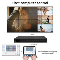 Processeur vidéo 4K60 (4 entrées, 18 sorties) avec découpe de bordure et contrôle multiple, idéal pour les salles de conférence