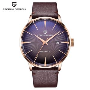 Montre pour homme Pagani Design PD-2770 automatique avec bracelet en cuir, étanche 30M, boîtier en acier inoxydable - Product Image 1