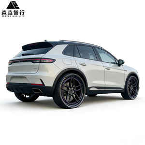 Ruedas SenYao <span class=keywords><strong>de</strong></span> 2 piezas forjadas en 6061-T6, color negro mate con borde <span class=keywords><strong>de</strong></span> fibra <span class=keywords><strong>de</strong></span> carbono y tornillos morados para SUVs <span class=keywords><strong>de</strong></span> lujo, tamaño personalizado, PCD y offset. - Product Image 5