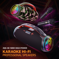 Haut-parleur sans fil professionnel portable ZQS-X8 BT 100W, boîte audio de haute qualité, haut-parleur Bluetooth